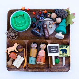 Camping Sensory Kit | Play Dough Kit for Kids | Montessori Wood Toys | K…